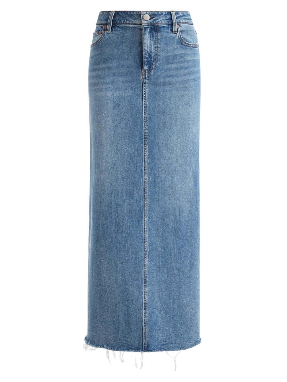 Alice + Olivia Light Blue Denim Marissa Maxi Skirt